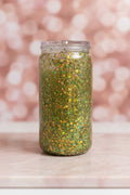 16oz Green Glitter Cup