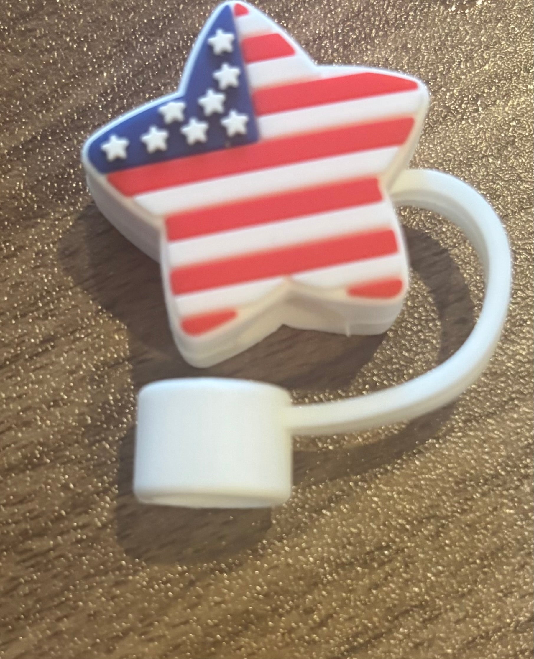 Flag Star Straw Topper